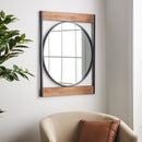 MoDRN Industrial Metal Wall Mirror 29.92W x .59D x 24.8H in.