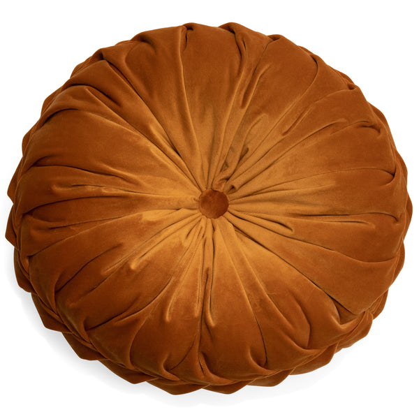 Round Pleated Velvet Decorative Pillow, 16" by Drew Barrymore Flower Home