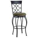 Linon Curves Counter Bar Stool, Metallic Brown, 24 inches Seat Height (2006585999427)