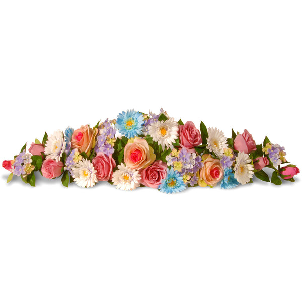 National Tree Artificial 33" Spring Flowers Swag (4199856635971)