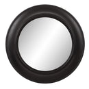 Rustic Round Mirror in Distressed Black 24"x24" by Patton Wall Decor