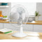 Pelonis 12" 3-Speed Oscillating Table Fan, FT30-8MBW, White