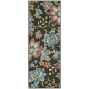 NEW 2 x 5' Mainstays Gray Floral Nylon Loop Pile Print Runner (3945380544579)