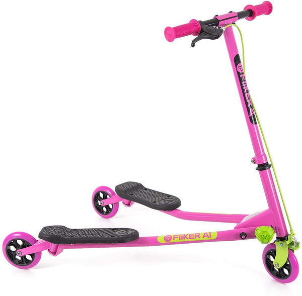 Yvolution Y Fliker Air A1 Swing Wiggle Scooter | Three Wheels Drifter for Boys and Girls Age 5 Years Old and Up