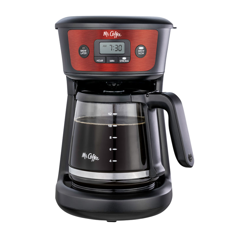 Used Mr. Coffee®12-Cup Programmable Coffeemaker with Strong Brew Selector, Cranberry