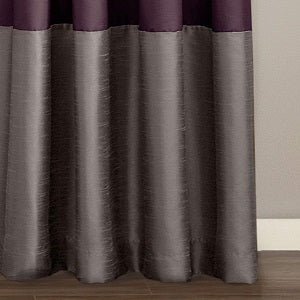 54" x 84" Prima Gray/Purple Window Curtain Set