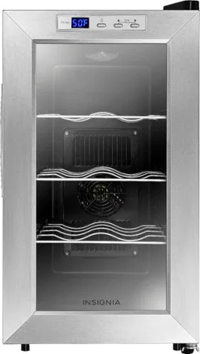 Insignia™ - 8-Bottle Wine Cooler - Stainless steel