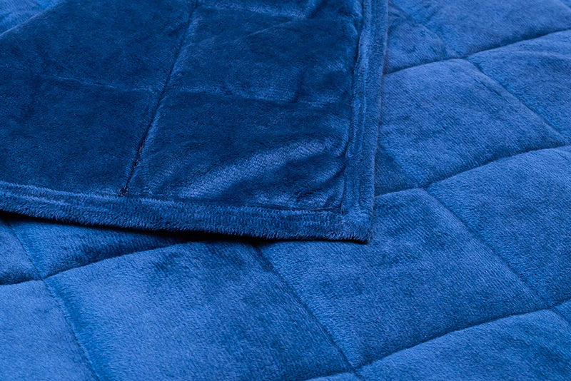 AckBrands 48" x 78" - 15 Lb Weighted Blanket - Navy Blue