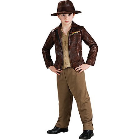 Indiana Jones with Jacket Deluxe Child Halloween Costume, Large (2102439313475)