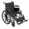 Drive Medical Blue Streak Wheelchair with Flip Back Desk Arms, Swing Away Footrests, 20" Seat