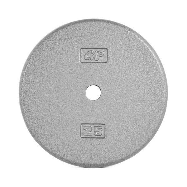 CAP Barbell Standard Cast Iron Weight Plate, 25 Lbs. Gray