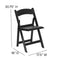 Flash Furniture HERCULES Series 1000 lb. Capacity Resin Folding Chair with Black Vinyl Padded Seat