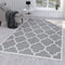 Ottomanson Paterson Moroccan Trellis Area Rug, Gray, 5'3"X7'