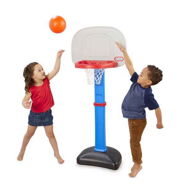 Little Tikes TotSports Easy Score Toy Basketball Hoop with Ball, Height Adjustable