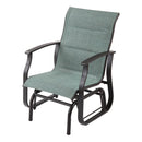 New Mainstays Highland Knolls Patio Sling Mesh Glider Chair in Aqua (4256669958211)