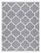 Ottomanson Paterson Moroccan Trellis Area Rug, Gray, 5'3"X7'