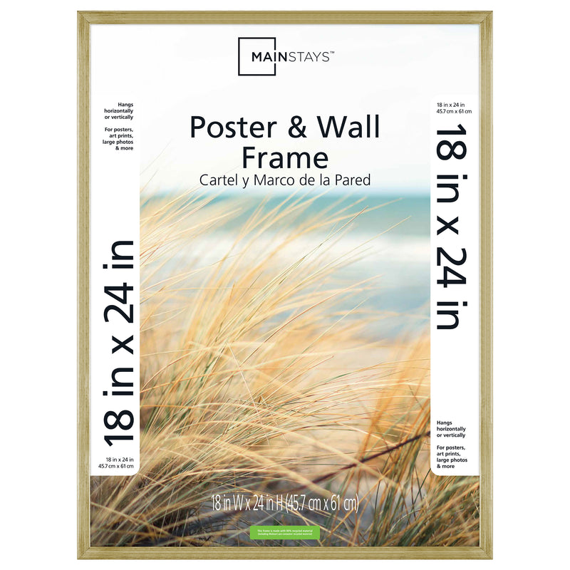Mainstays 18x24" Brass Metallic Poster and Picture Frame (4199862698051)