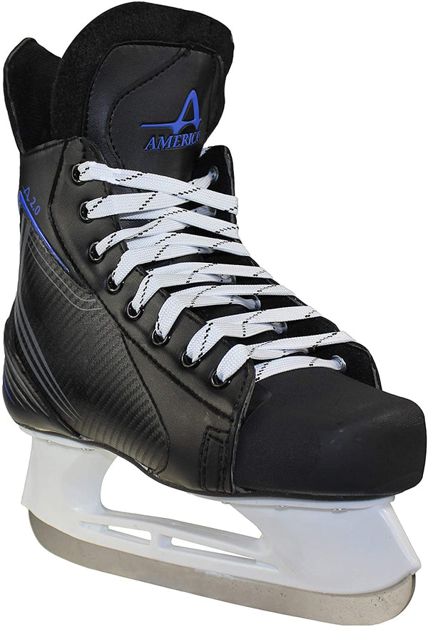 American Athletic Ice Force 2.0 Hockey Skates, Men's Size 6, Black