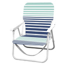 Caribbean Joe Folding Beach Chair - Blue Stripes