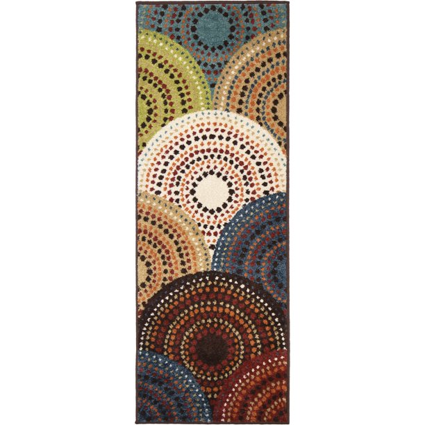 Better Homes & Gardens Bright Dotted Circles Indoor Runner, Multi, 22" x 60"