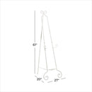 DecMode Metal Easel Country Cottage distressed white finish