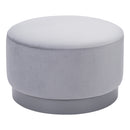 25" x 15.4" H Better Homes & Gardens Addison Round Ottoman, GRAY