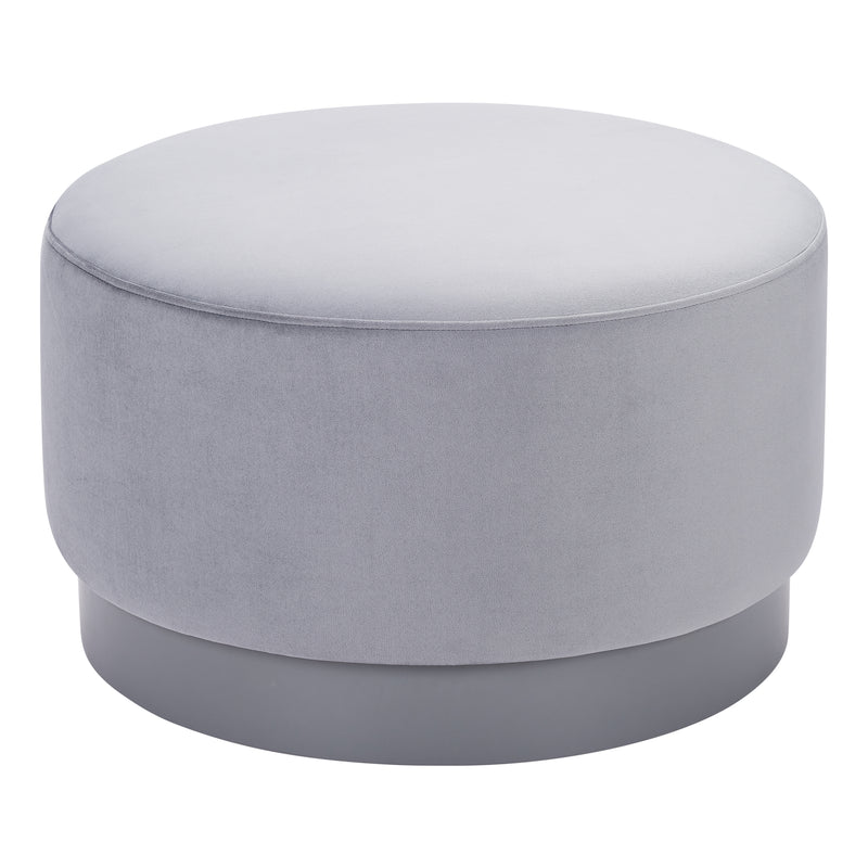 25" x 15.4" H Better Homes & Gardens Addison Round Ottoman, GRAY