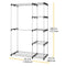 Whitmor Double Rod Closet System, Silver and Black