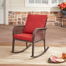 Mainstays Tuscany Ridge Outdoor Dining Height Rocking Chair, Red