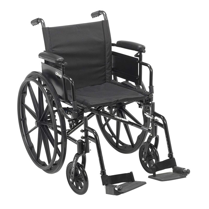20" seat Drive Medical Cruiser X4 Lightweight Dual Axle Wheelchair with Adjustable Detachable Arms