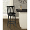 Hillsdale Furniture Savana 25.5" Wood Upholstered Counter Height Swivel Stool, Black