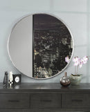 Martin Svensson Home 36" Framed Round Wall Mirror Antique Pewter