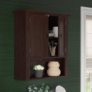 RiverRidge Home Hayward Two-Door Wall Cabinet, Dark Woodgrain 7.88 x 22.81 x 24.50 Inches