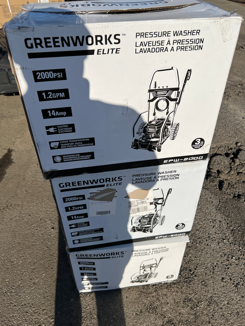 LIMITED TIME SALE! Greenworks 2000 PSI Electric Pressure Washer