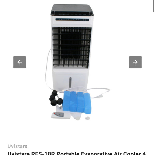 RFS-18R White Black 3 In 1 Evaporative Air Cooler Humidifier