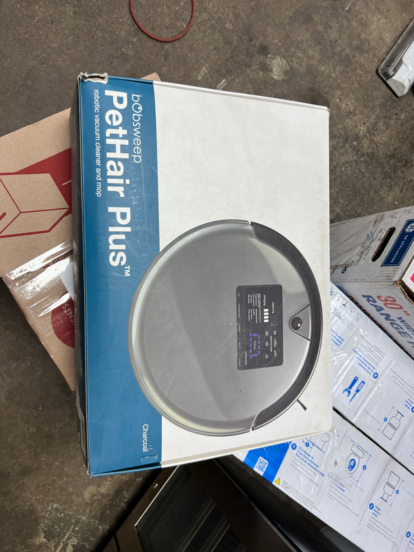 USED bObsweep PetHair Plus Robotic Vacuum Cleaner and Mop, Charcoal