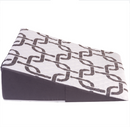 HealthSmart Premium Ultra-Soft Hypoallergenic Bed Wedge Cover, Grey Links (12" x 24" x 24")