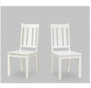 Better Homes and Gardens Bankston Dining Chair, Set of 2, White