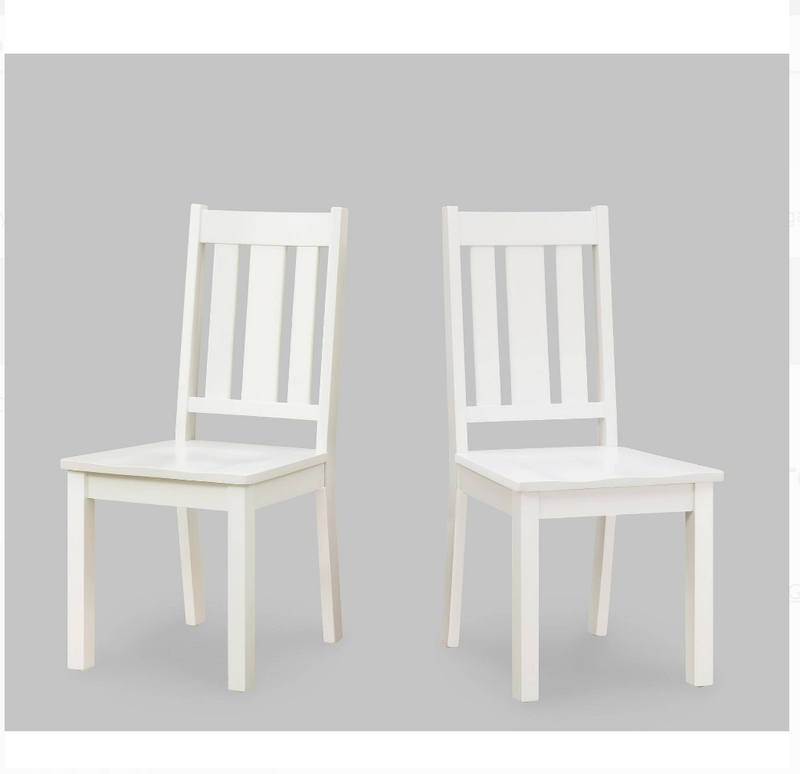 Better Homes and Gardens Bankston Dining Chair, Set of 2, White