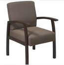 Lorell Deluxe Guest Chair, Taupe/Espresso (23.5"L x 24"W x 35"H)