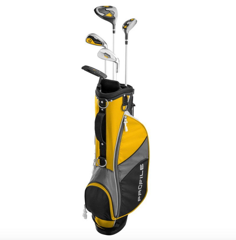 Wilson Profile JGI Junior Complete Carry Golf Club Set, Yellow (Medium, 50"-56" Height)