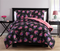 TWIN SIZE Better Homes and Gardens Floral Pink Pintuck Reversible Comforter Set