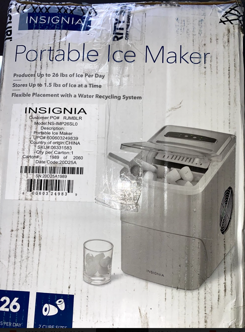 Insignia 26-Lb. Portable Ice Maker - Silver