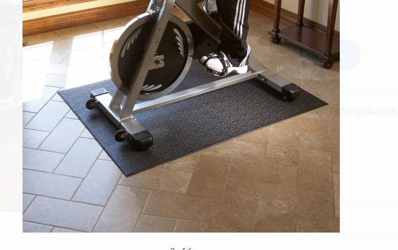 Heavy Duty P.V.C. Equipment Mat for Upright Indoor Cycles 3 X 6.5 FT