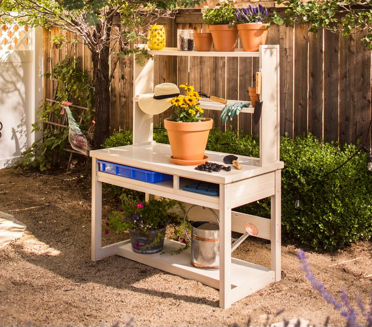24 in. x 60 in. Tan Potting Bench by Age Garden