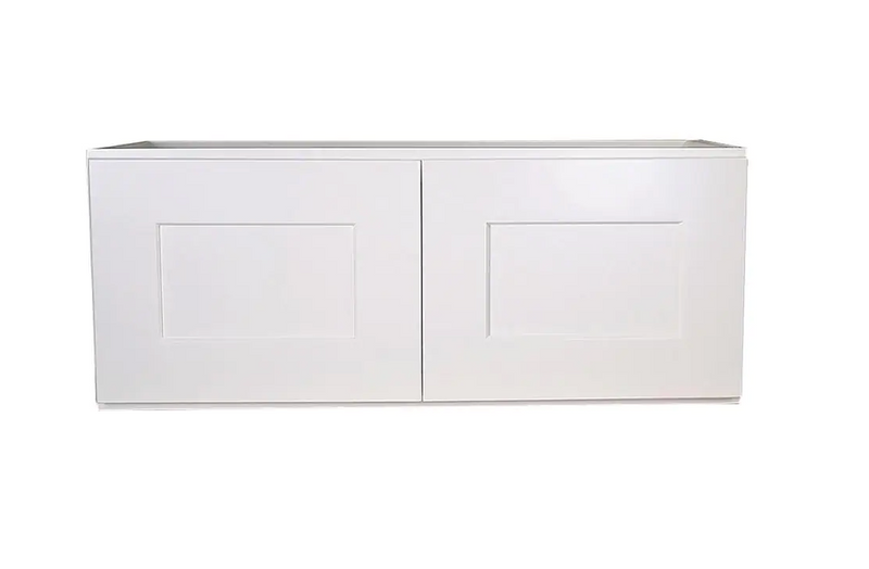 Brookings Plywood Ready to Assemble Shaker 33x12x12 in. 2-Door Bridge Wall Kitchen Cabinet in White