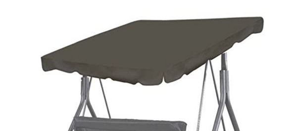 BenefitUSA Canopy Only 65"x45" Patio Swing Canopy Replacement Porch Top Cover Outdoor Seat Furniture (Taupe)