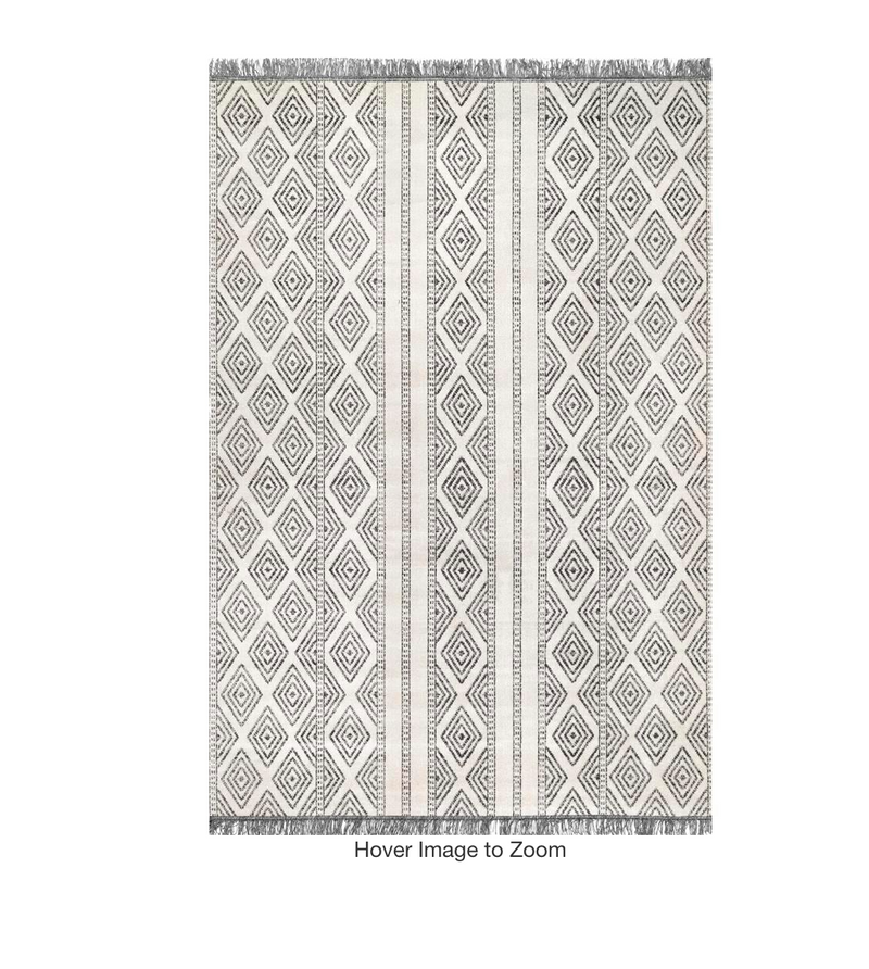 Miriam Striped Tribal Tassel Gray 3 ft. x 5 ft. Indoor/Outdoor Area Rug