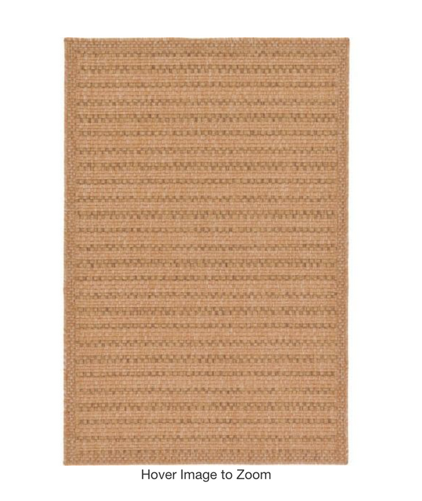 Unique Loom Outdoor Checkered Light Brown 3' 3 x 5' 0 Area Rug
