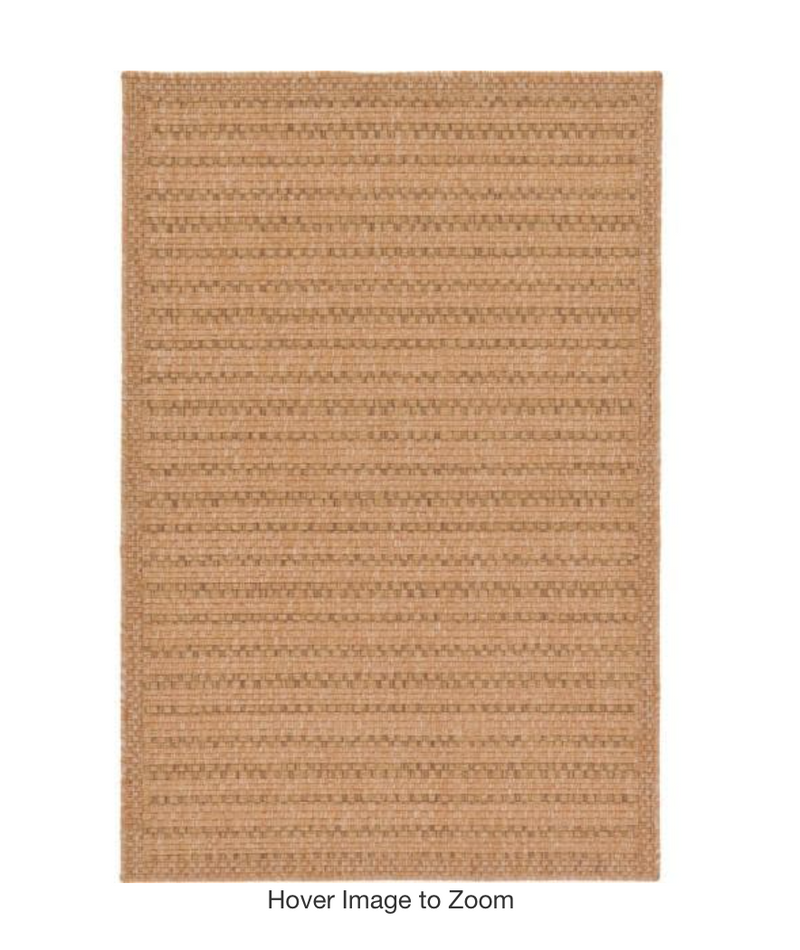 Unique Loom Outdoor Checkered Light Brown 3' 3 x 5' 0 Area Rug